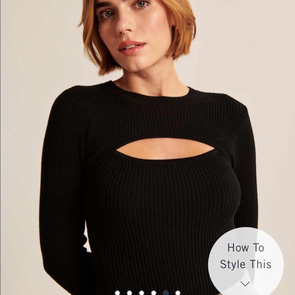 NW long sleeve cutout sweater bodysuit